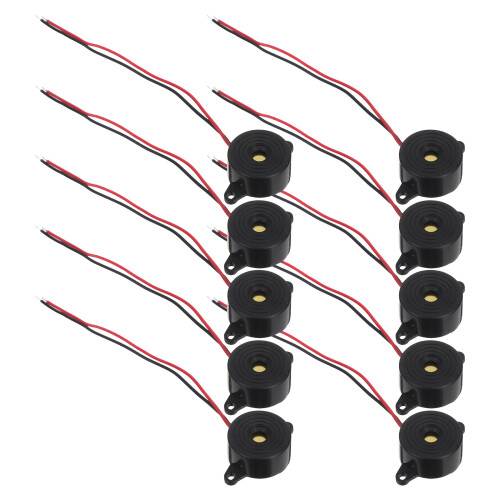 20Pz Buzzer Allarme Piezoelettrico Nero Alta Per Auto 1