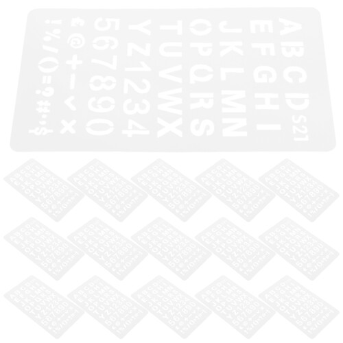100Pz Stencil Mini Trasparenti Pet Per Planner E Diario Creativo Casa