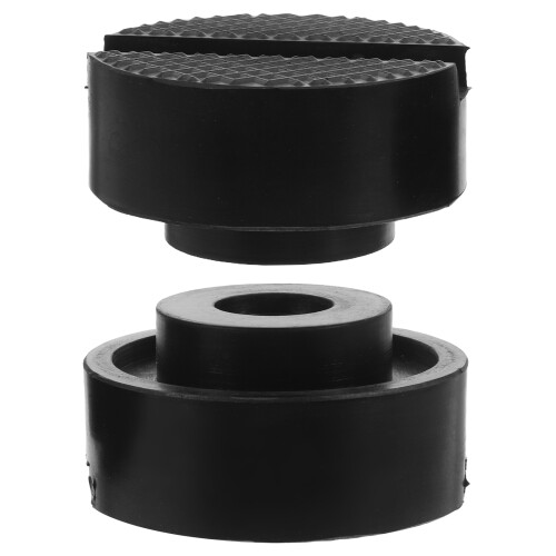 4Pz Base Gomma Antiscivolo Per Cric E Sollevatori Auto Nero 1