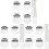 12Pcs Beginner Kalimba 8 Key Mini Thumb Piano with Musical Notes 2