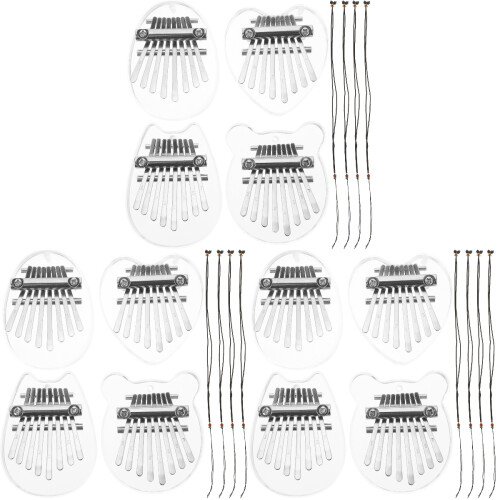 12Pcs Beginner Kalimba 8 Key Mini Thumb Piano with Musical Notes 1