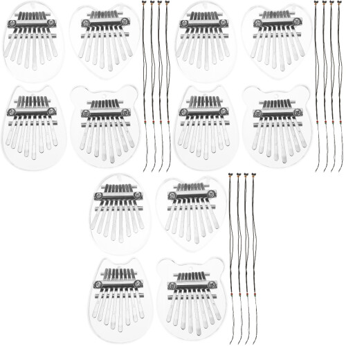 12Pcs Beginner Kalimba 8 Key Mini Thumb Piano with Musical Notes 2