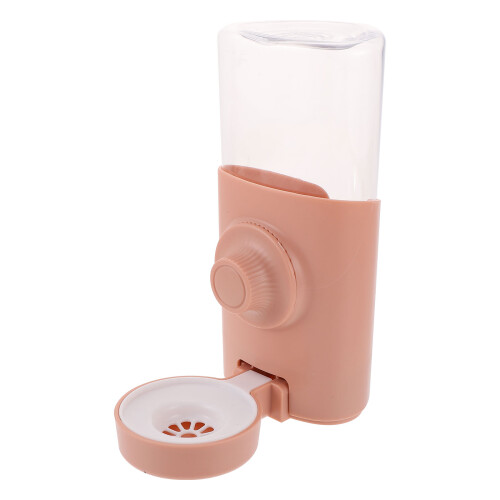 2Pcs Compact Pink Rabbit Water Dispenser PP Water Feeder for Pets 1