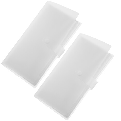 10Pz Custodia Biglietti Riutilizzabile Trasparente Con in PP 1