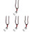 4Pcs Empty Bottle Pendant Necklace with Titanium Steel 4