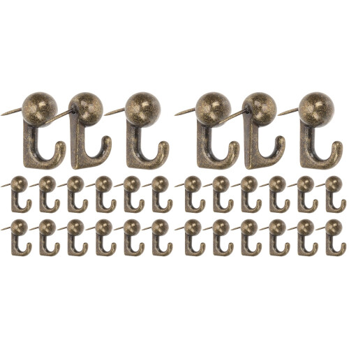 60Pz Push Pin Metallo Multiuso Con Gancio Per Decorazioni 2