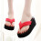 2Pz Ciabatte Piattaforma Rosse Comfort Party 10