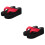 2Pz Ciabatte Piattaforma Rosse Comfort Party 6