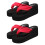 2Pz Ciabatte Piattaforma Rosse Comfort Party 5