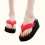 2Pz Ciabatte Piattaforma Rosse Comfort Party 9