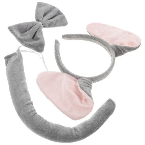 5Set Costume Elefante Fascia Orecchie Coda Per 2