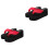 2Pz Ciabatte Piattaforma Rosse Comfort Party 3