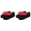 2Pz Ciabatte Piattaforma Rosse Comfort Party 2
