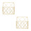 2Pcs Sturdy Iron Wall File Rack Golden Multifunctional Storage Shelf 6