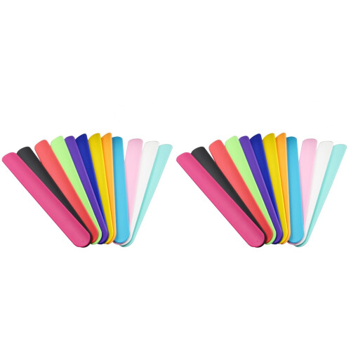 24Pz Braccialetti Slap Colorati Per Bambini E Resistenti 1