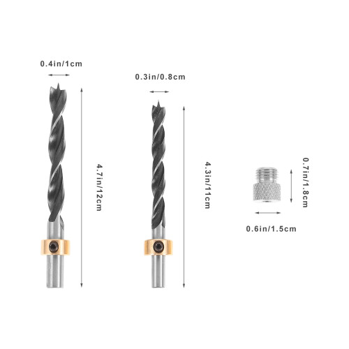1Set Kit Dowel E Trapano Per Lavori Su 1