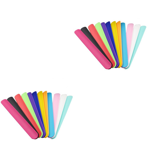 24Pz Braccialetti Slap Colorati Per Bambini E Resistenti 2