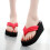 2Pz Ciabatte Piattaforma Rosse Comfort Party 8