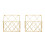 2Pcs Sturdy Iron Wall File Rack Golden Multifunctional Storage Shelf 8