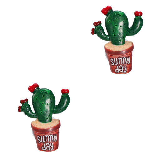 2Pz Profumatore Clip Auto Cactus Resina Stile E Fragranza 2