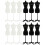 12Pz Mini Manichini Modellini Decorativi Bianco Nero 5