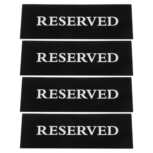 8Pcs Black Acrylic Reservation Signs Reserved Table Decor for Parties 2