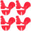 4Pz Tappo Antispruzzo Cartoon Silicone Rosso Casa Uso 7