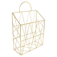 3Pcs Stylish Yellow Wall Storage Shelf Iron Rack for Home Office Use