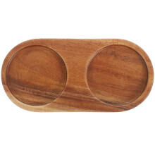 2Pz Vassoio Porta Spezie in Legno Khaki Per Macinapepe E Macinasale