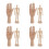 8Pz Manichini Legno Beige Con Stand Per E Pittura 10