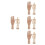 8Pz Manichini Legno Beige Con Stand Per E Pittura 6