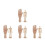 8Pz Manichini Legno Beige Con Stand Per E Pittura 8