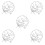 5Pz Argento Accessorio Per Donne Sposa 9