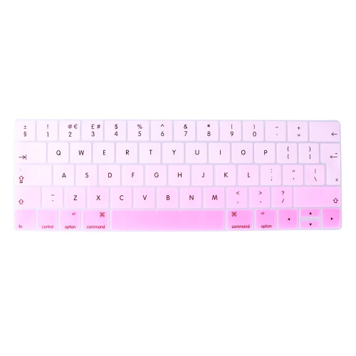3Pz Copritastiera Sottile Rosa in Silicone Per Notebook 13/15