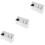 3Pz Organizer Bianco in Porta E Pettine Per 6