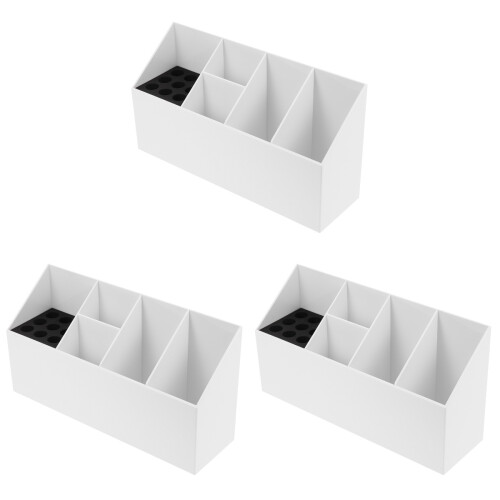 3Pz Organizer Bianco in Porta E Pettine Per 2