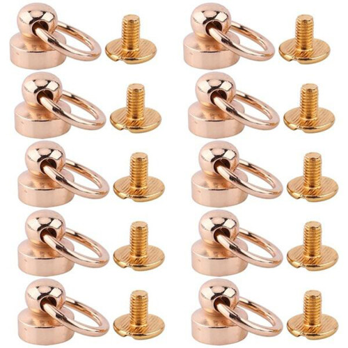 30Pz Rivetti in Ottone Per Pelle Colorati, Solidità E Durata