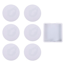14Pz Sottobicchieri Multifunzione in Silicone Bianco Per Cucina