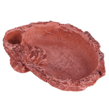 Ciotola Rosso Resina Per Rettile Alimentazione Geco Tartaruga