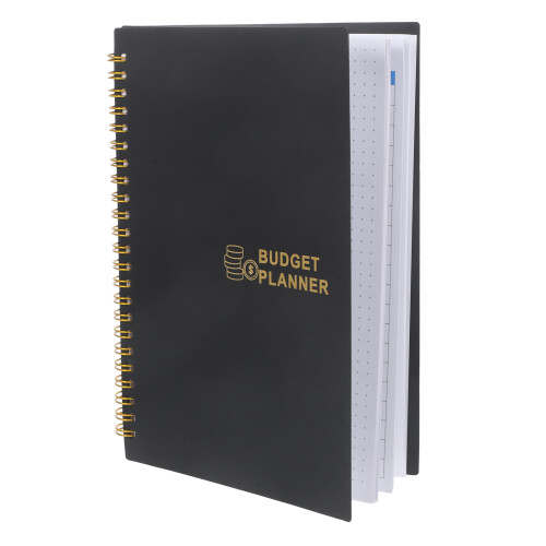2Pz Libro Budget Nero Per Uso Cartaceo Pratico E Portatile