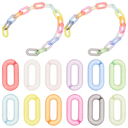 800Pz Anelli Apribili Acrilici Multicolor Per Borsa E Gioielli 1
