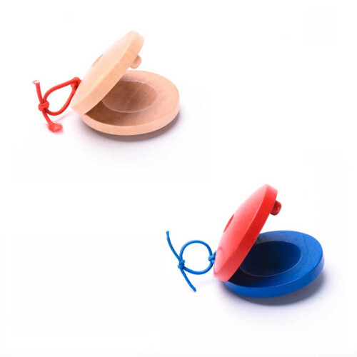 8Pz Giocattoli Musicali Per Bambini, Castagnette in Legno 1