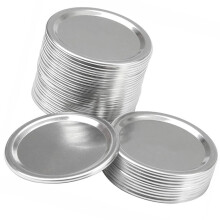 48Szt Pokrywki Metalowe Na Słoiki Split Silver Wysoka Jakość