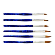 12Szt Pędzel Nail Art Niebieski Aluminium Do Precyzyjnego Malowania