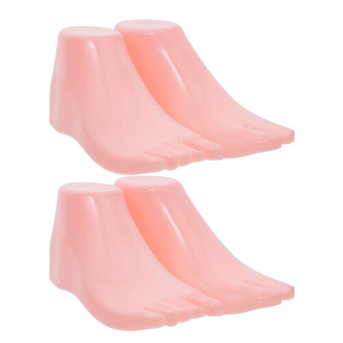 4Pares Pés Femininos Rosa Plástico Para De 1