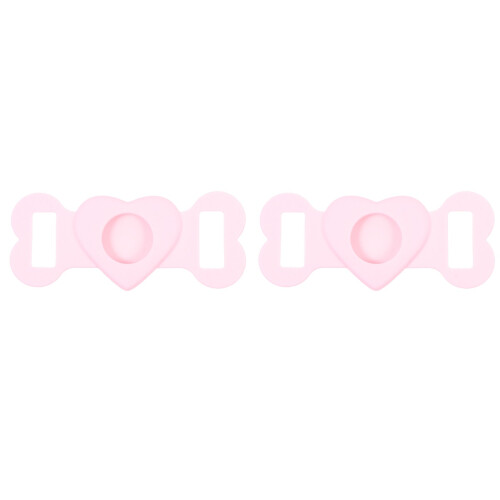 2Pcs Pink Pet Protector Silicone Cover for Tracking Collar 2