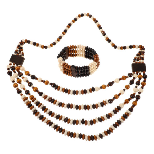 4Conjuntos Colar Pulseira Boêmio Estilo Étnico 1