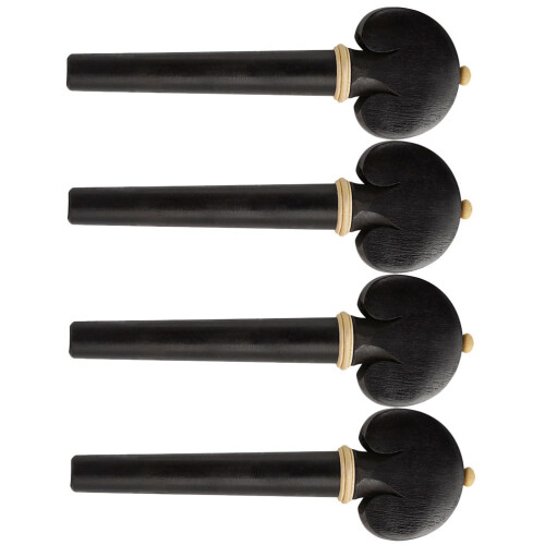 8St Cello Stem Knoppen Set Zwarte Ebony Afwerking