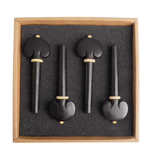 8St Cello Stem Knoppen Set Zwarte Ebony Afwerking 1