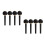 8St Cello Stem Knoppen Set Zwarte Ebony Afwerking 9